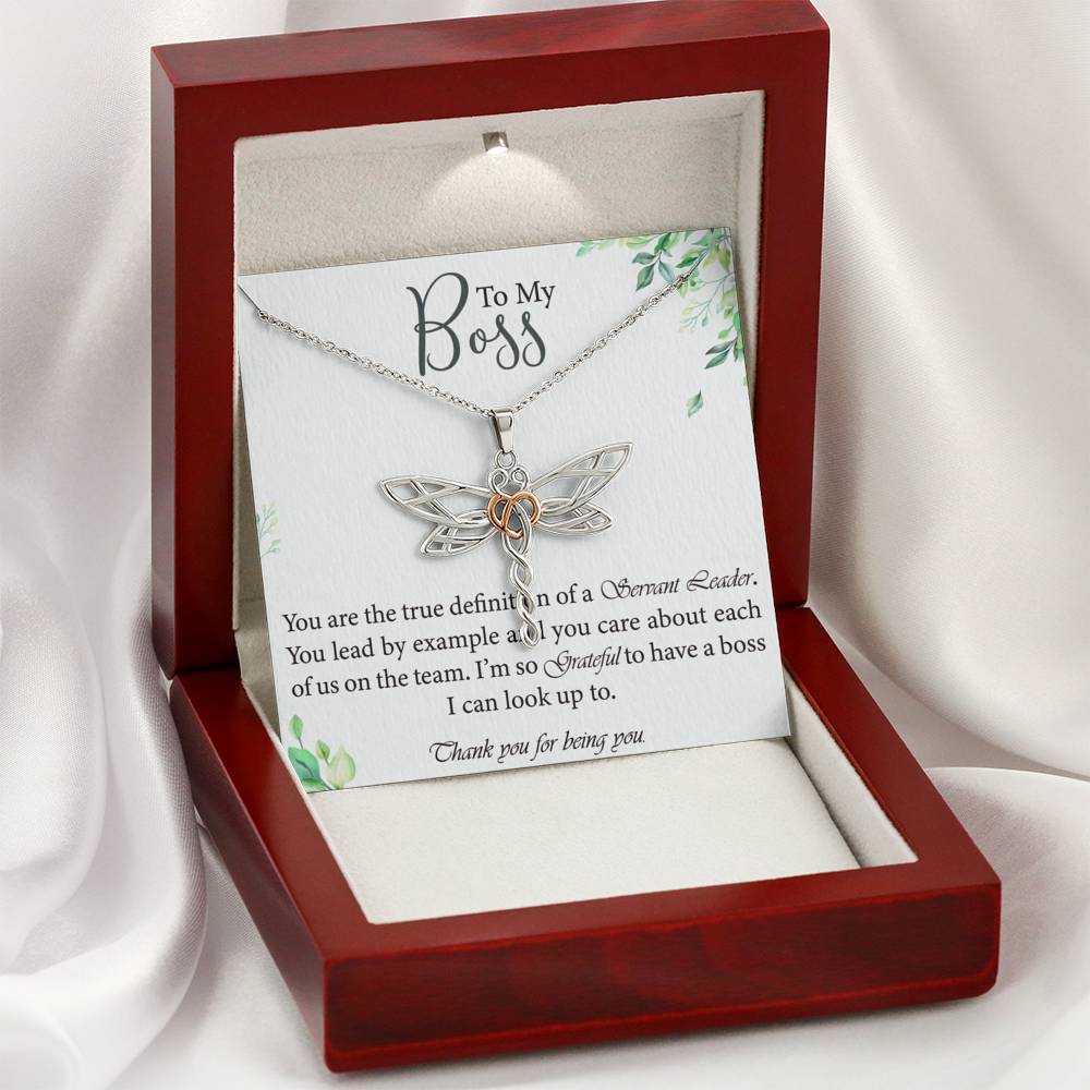 Personalized Necklace Gift For Boss leader Appreciation Pendent From Her Employees