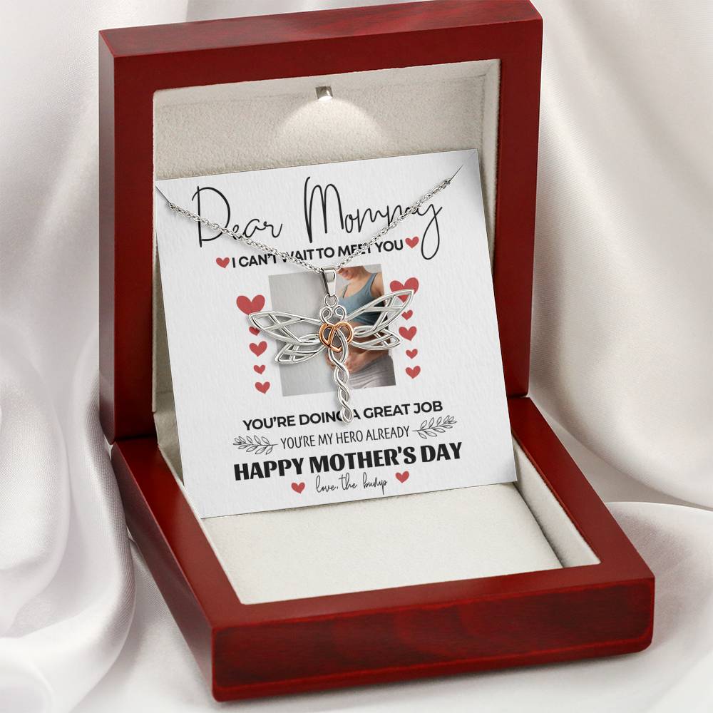 Personalized Necklace Gift To My Mom On Mother's Day Birthday Expected Mommy Pendent Gift With The Message Card