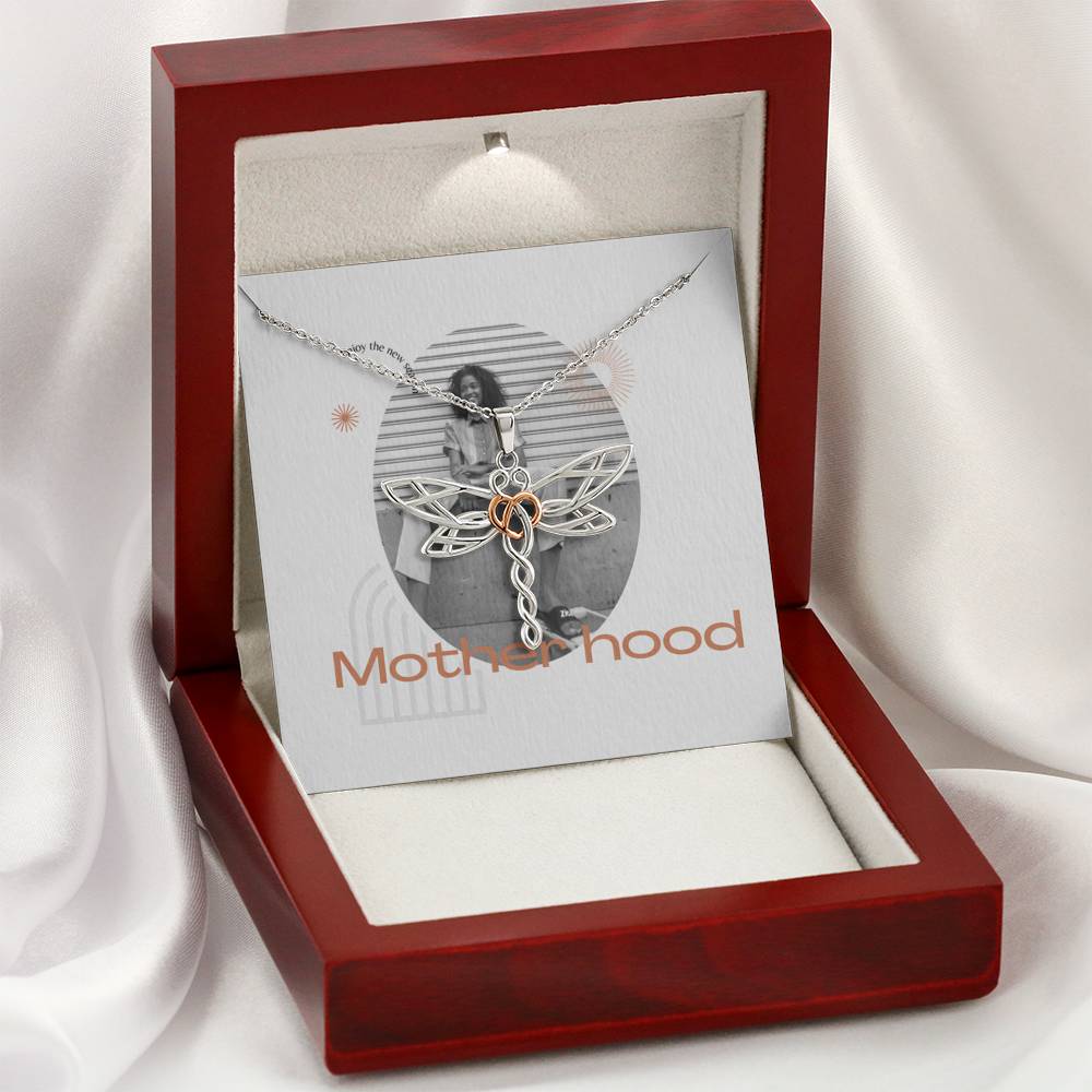 Personalized Gift Mother Necklace for Her Valentines Birthday  Gift Dragonfly Dreams Necklace for Women with Message  Card