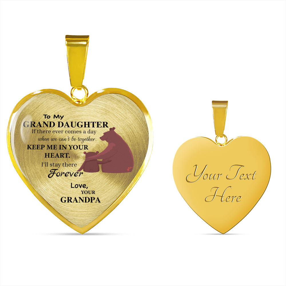 To My Grand Daughter Adopted Grand Daughter Best Friend For Birthday Graduation Collage From Grandpa Papa Grand Parents Necklace Gift