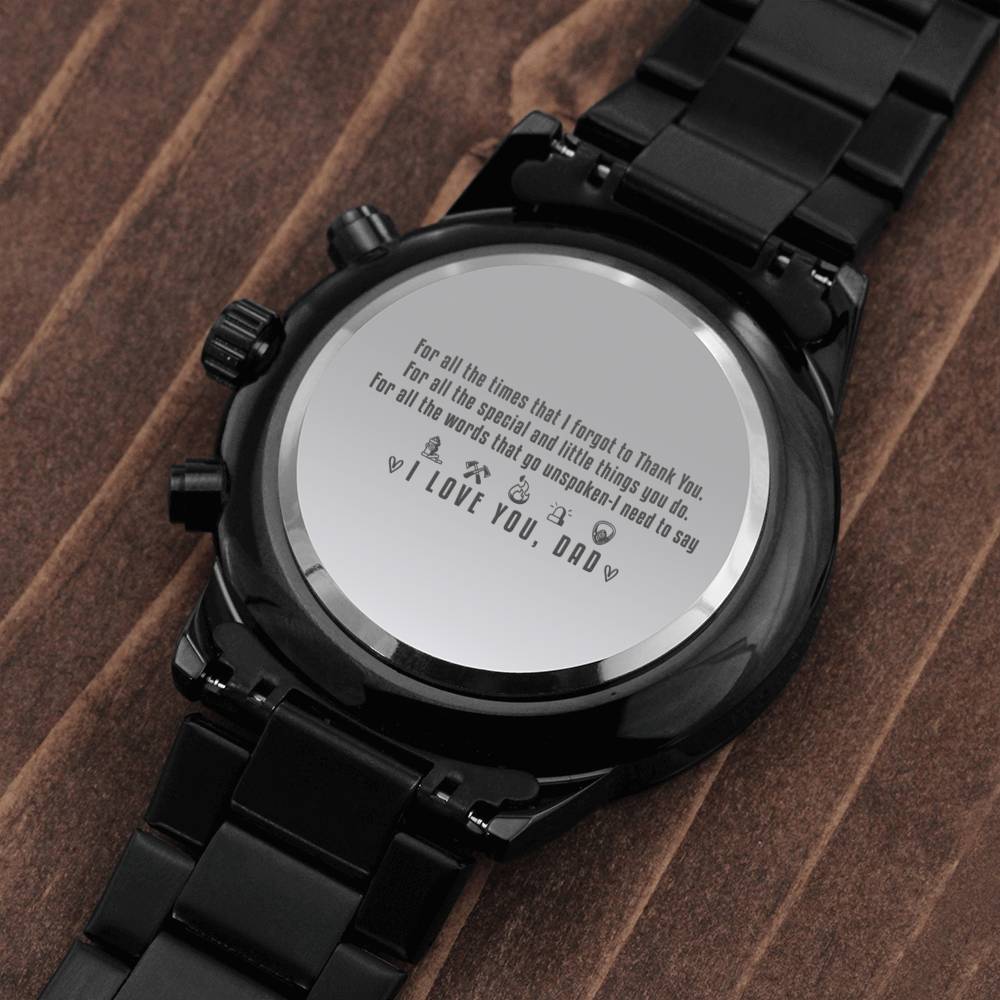 Personalized Watch For Dad From Daughter, Fathers Day Gift From Son, Dad Birthday Gift, I Love You More Dad Watch, Custom Engraved Watch Men