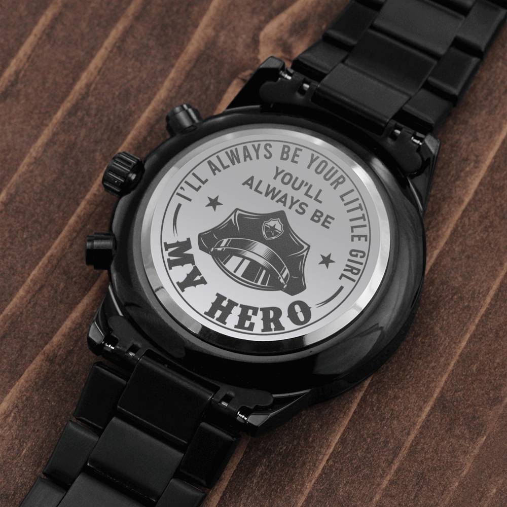 Gift For Policeman Dad, Watch For Police Officer Dad, Perfect Watch Present For Fathers Day, Gift From Daughter, Fathers Day Gift