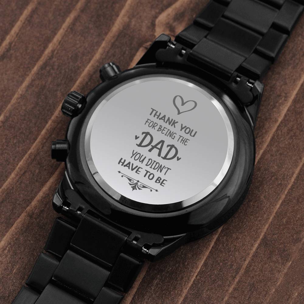 Bonus Dad Jewelry, Gift, Step Dad Gift, Engraved Dad Watch, Personalized Dad Watch, Fathers Day Watch, Mens Metal Watch, Sentimental Gift