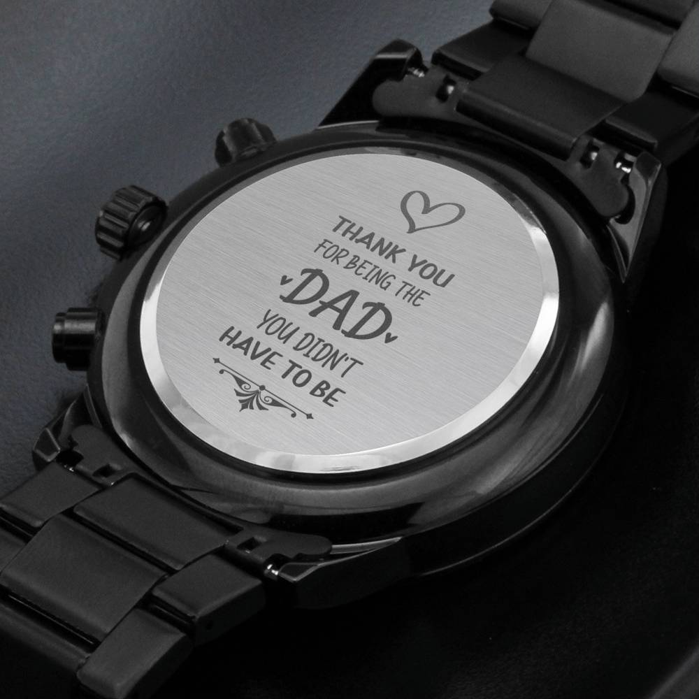 Bonus Dad Jewelry, Gift, Step Dad Gift, Engraved Dad Watch, Personalized Dad Watch, Fathers Day Watch, Mens Metal Watch, Sentimental Gift