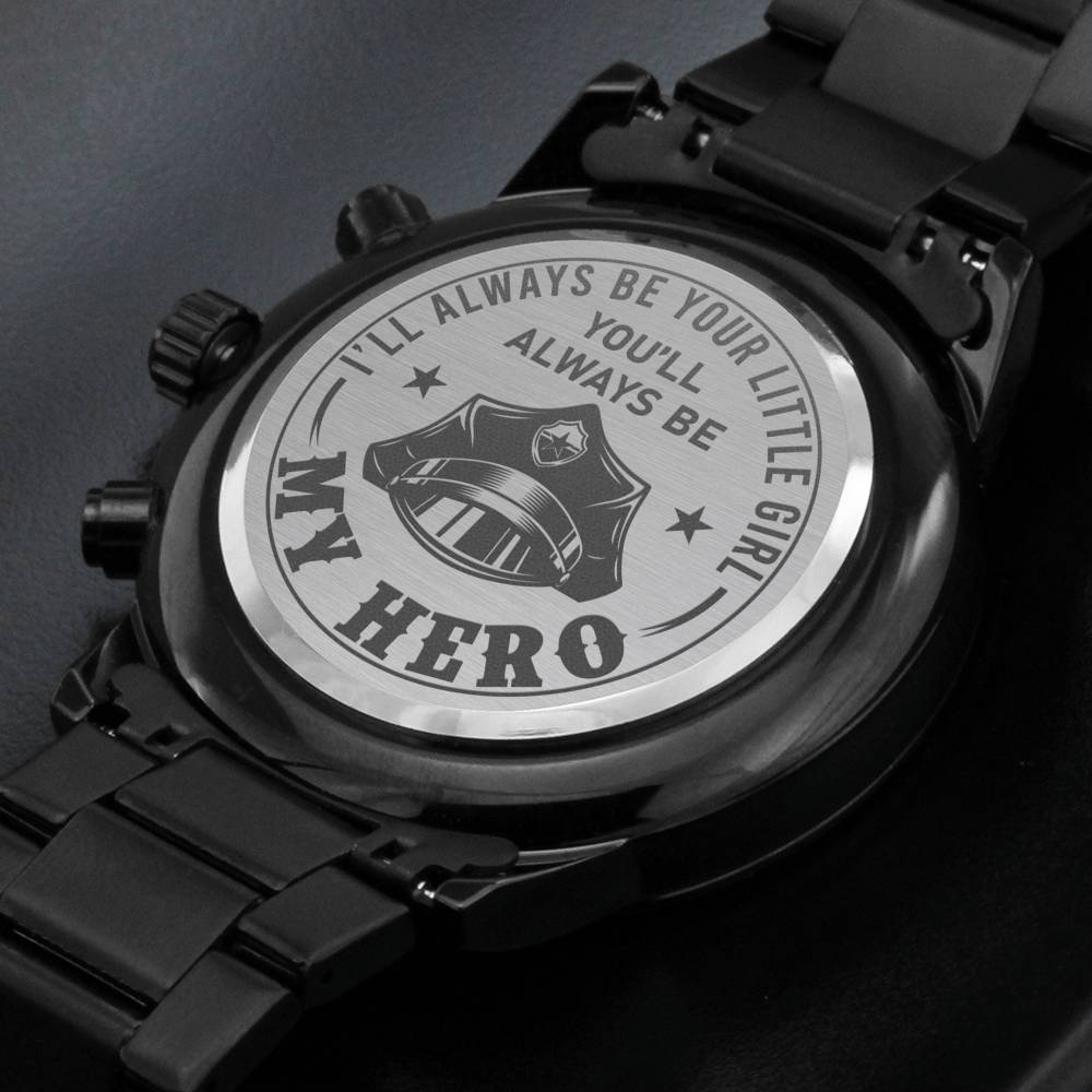 Gift For Policeman Dad, Watch For Police Officer Dad, Perfect Watch Present For Fathers Day, Gift From Daughter, Fathers Day Gift