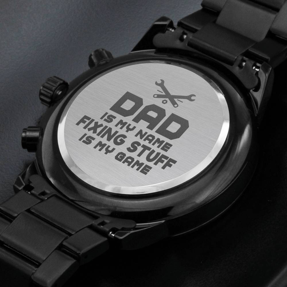 Uncle Dad Husband, Engraved Watches Gift For Him Gift for Dad Idea, Anniversary Gift, Son Brother Friend, Engraved Metal Watch For Men,