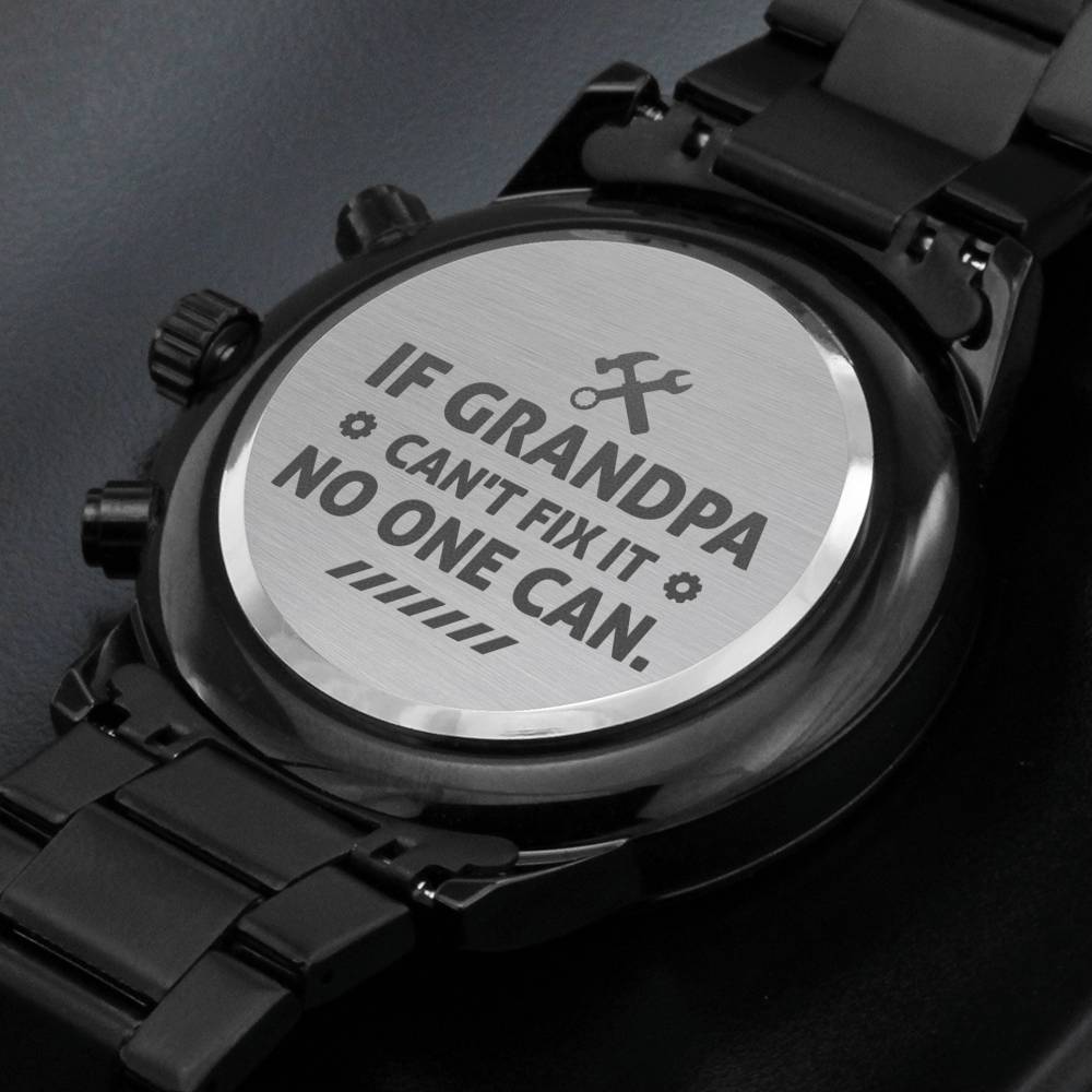 Grandpa Fathers Day Gift, To My Grandpa, Personalized Black Stainless Steel, Gift for Him, For Papa, Grandad