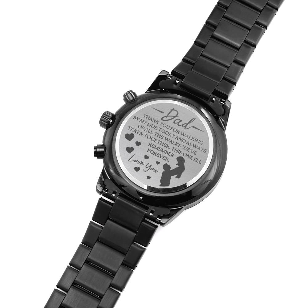 Father of the Bride Gift Groom Gift from Bride on Wedding Day Gift for Dad from Bride Engraved Watch Personalized Watch Men Stainless Steel