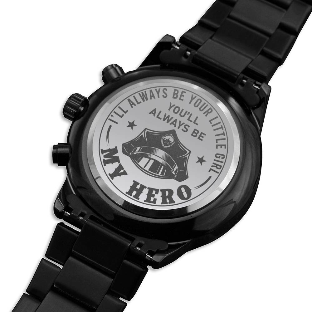 Gift For Policeman Dad, Watch For Police Officer Dad, Perfect Watch Present For Fathers Day, Gift From Daughter, Fathers Day Gift