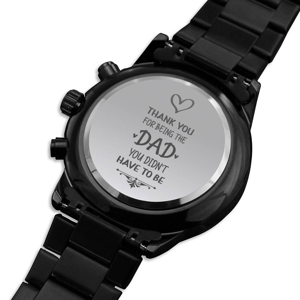 Bonus Dad Jewelry, Gift, Step Dad Gift, Engraved Dad Watch, Personalized Dad Watch, Fathers Day Watch, Mens Metal Watch, Sentimental Gift