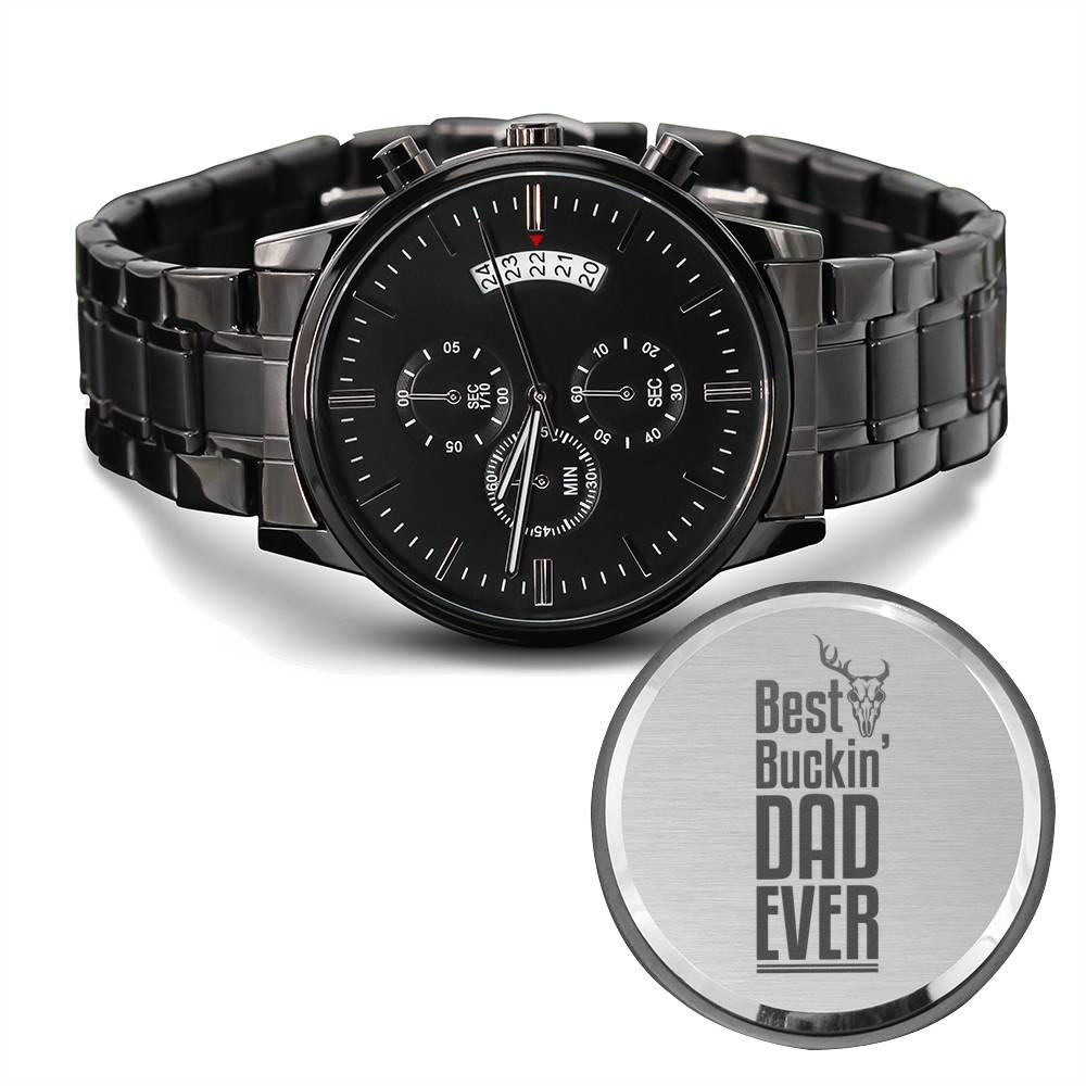 Hunting Dad Gift, Dad Birthday Gift Watch, Engraved Dad Gift, Best Buckin Dad Gift, Personalized Dad Gift, Hunting Lover Gift, Father's Day