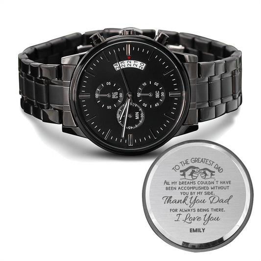 Custom Father's Day Gift, Engraved Watch For Him, Personalized Groomsmen Watch, Dad Birthday Present, Grandfather Keepsake, Gift For Son