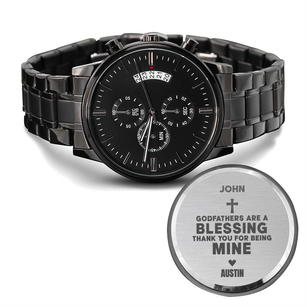 Custom Father's Day Gift, Engraved Watch For Him, Personalized Groomsmen Watch, Dad Birthday Present, Grandfather Keepsake, Gift For Son