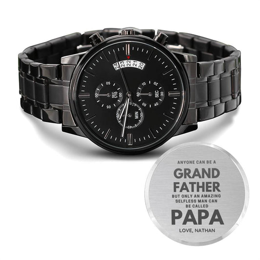 Fathers Day Gift For Papa, Gift for Grandpa, Fathers Day Watch, Gift from Son, Son in Law, Metal Watch for Grandfather