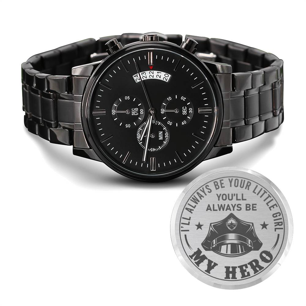 Gift For Policeman Dad, Watch For Police Officer Dad, Perfect Watch Present For Fathers Day, Gift From Daughter, Fathers Day Gift