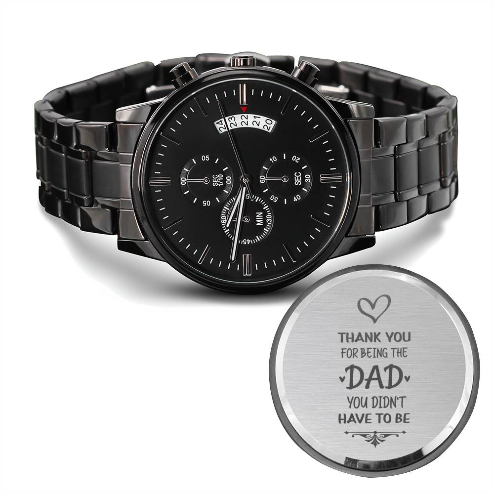 Bonus Dad Jewelry, Gift, Step Dad Gift, Engraved Dad Watch, Personalized Dad Watch, Fathers Day Watch, Mens Metal Watch, Sentimental Gift
