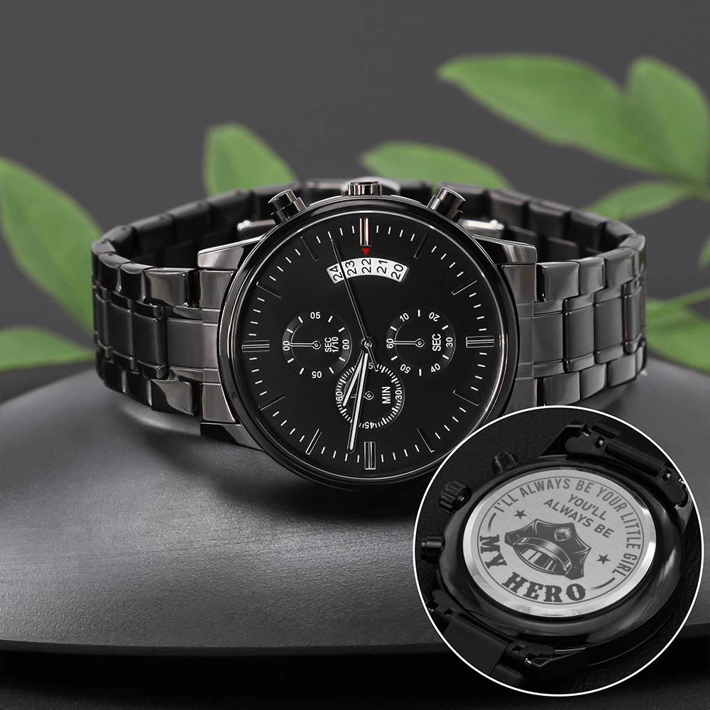 Gift For Policeman Dad, Watch For Police Officer Dad, Perfect Watch Present For Fathers Day, Gift From Daughter, Fathers Day Gift