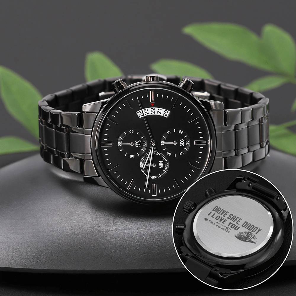 Fathers Day Gift Truck Driver Watch, Birthday Gift For Trucker Dad, Trucker Dad Birthday Watch, Truck Driver Dad Watch, Drive Safe Daddy