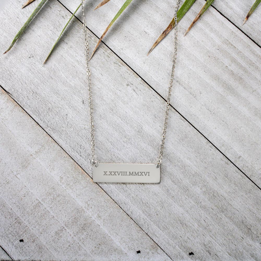 New Mom Gift Jewelry First Time Mom Gift for first Mother's day Christmas Gift Engrave for New Mom Bar Necklace New mommy Gift