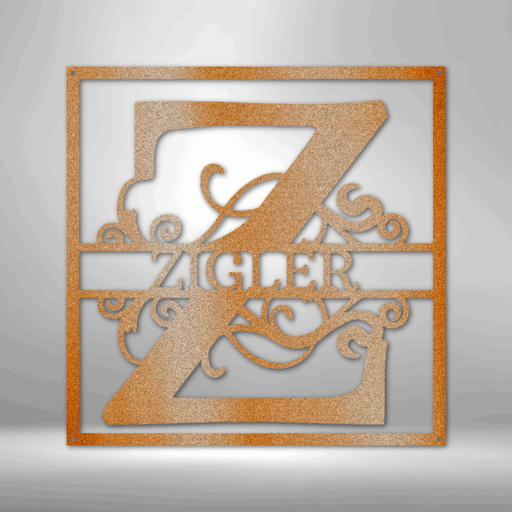 Custom Metal Signs Monogram Wall Decor Metal Wall Art Last Name Sign Family Name Sign Personalized Wedding Gift Custom Metal Art