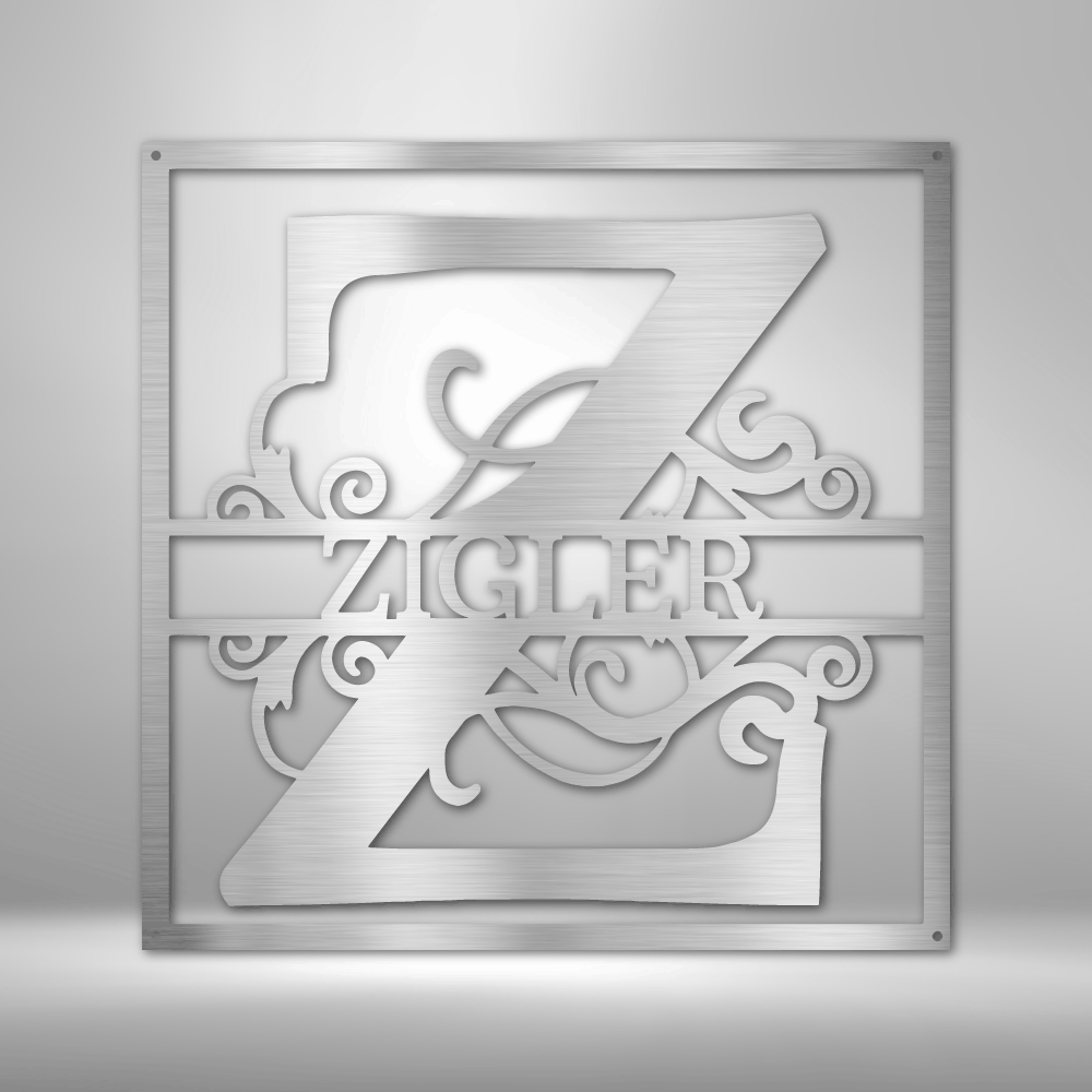 Custom Metal Signs Monogram Wall Decor Metal Wall Art Last Name Sign Family Name Sign Personalized Wedding Gift Custom Metal Art
