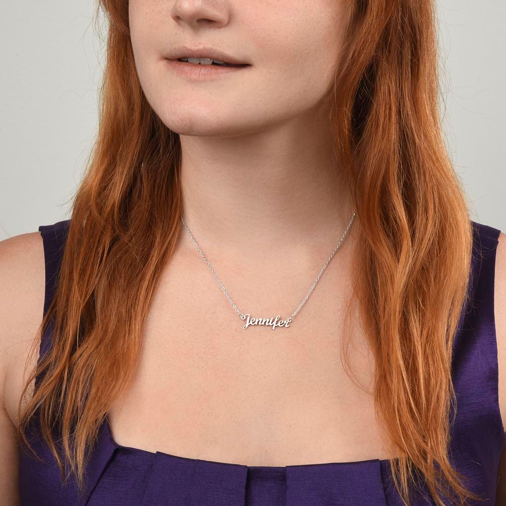 Personalized Name Necklace for Daughter, 13th Birthday Gift for Her, Gift from Mom, Dad, Stepmom