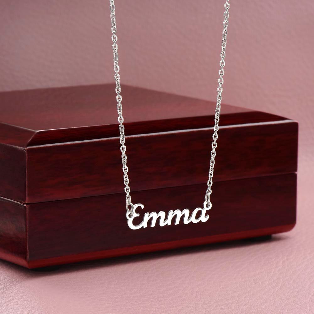 Personalized Name Necklace for Daughter, 13th Birthday Gift for Her, Gift from Mom, Dad, Stepmom