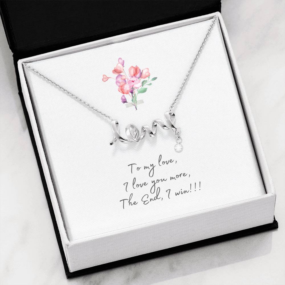 Personalized Gift Girlfriend Necklace for Her Valentines Birthday  Gift Scripted Love Necklace for Women with Message  Card