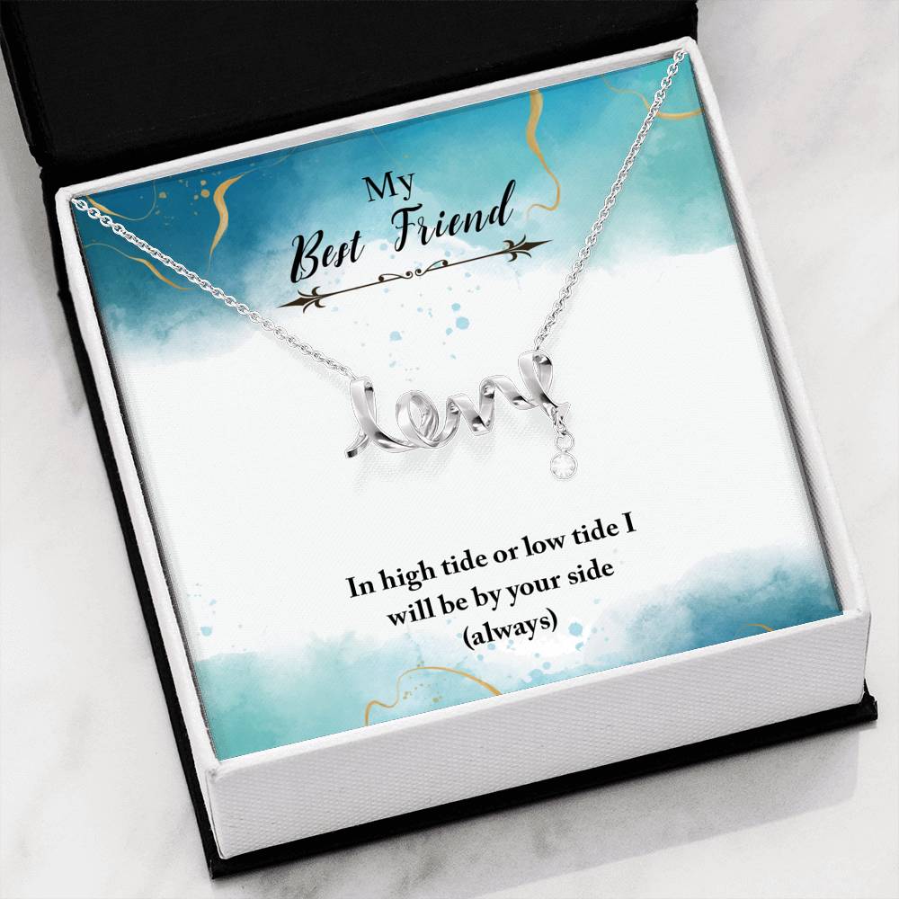 To My Best Friend Sister Cousin Necklace Gift On Birthday Wedding Graduation Forever True Friendship Pendent With The Message Card