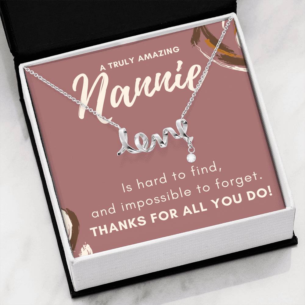 Mother's Day Love Engraved Necklace To My Grandma On Her Birthday Gift