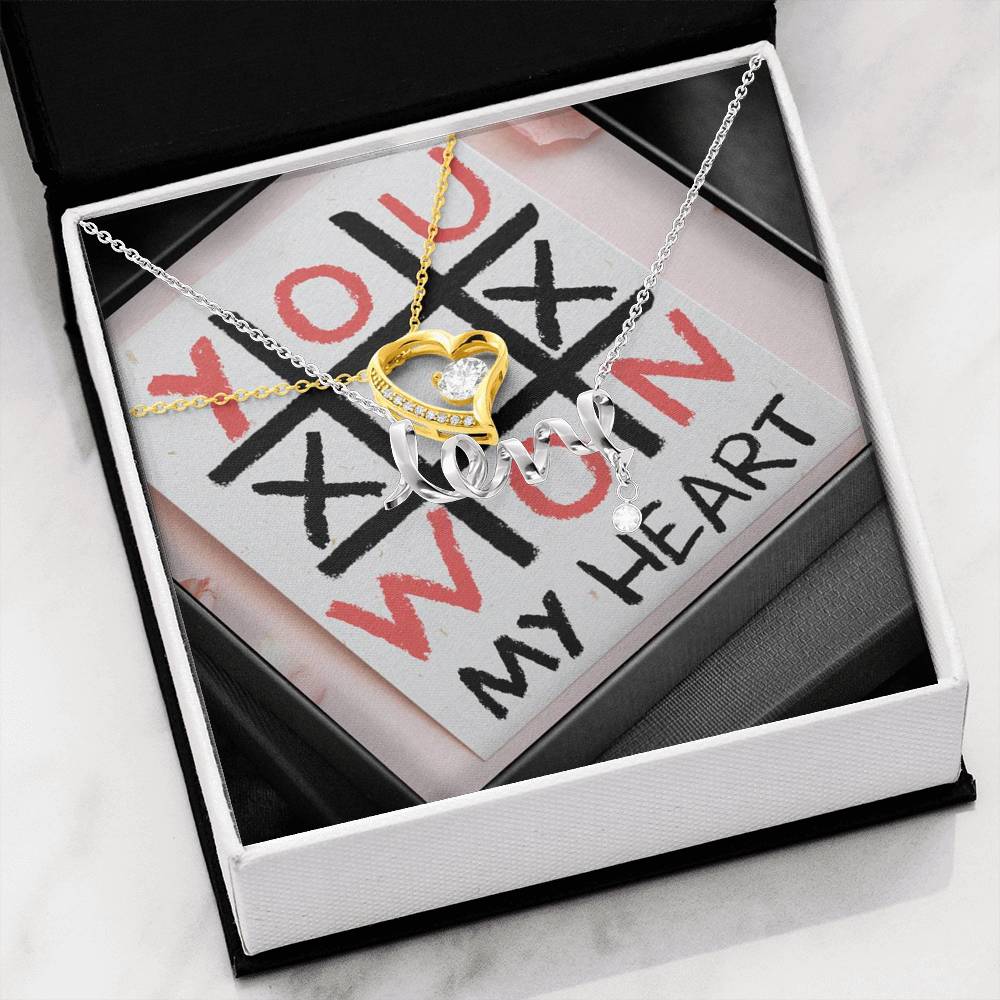 Personalized Wife Girlfriend Necklace  for Her Valentines Birthday Anniversary Gift Scripted Love Necklace for Women with Message  Card