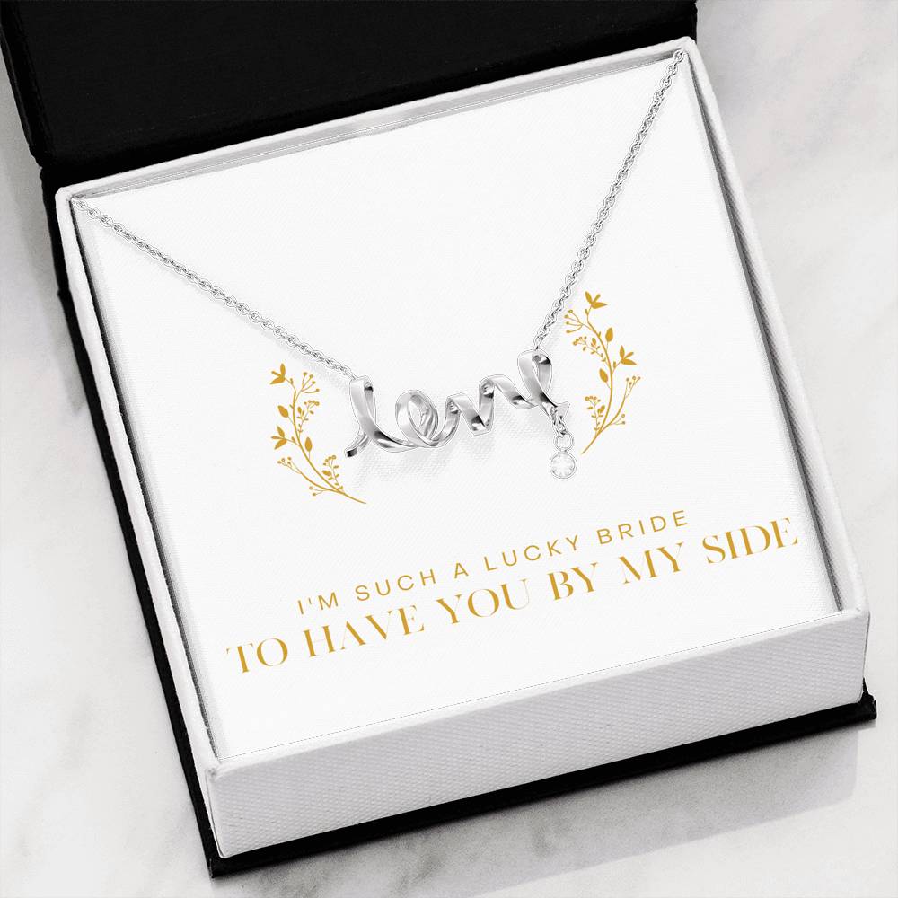Love Engraved Necklace Gift Love Novelty Heart Pendent To Friends On My Wedding