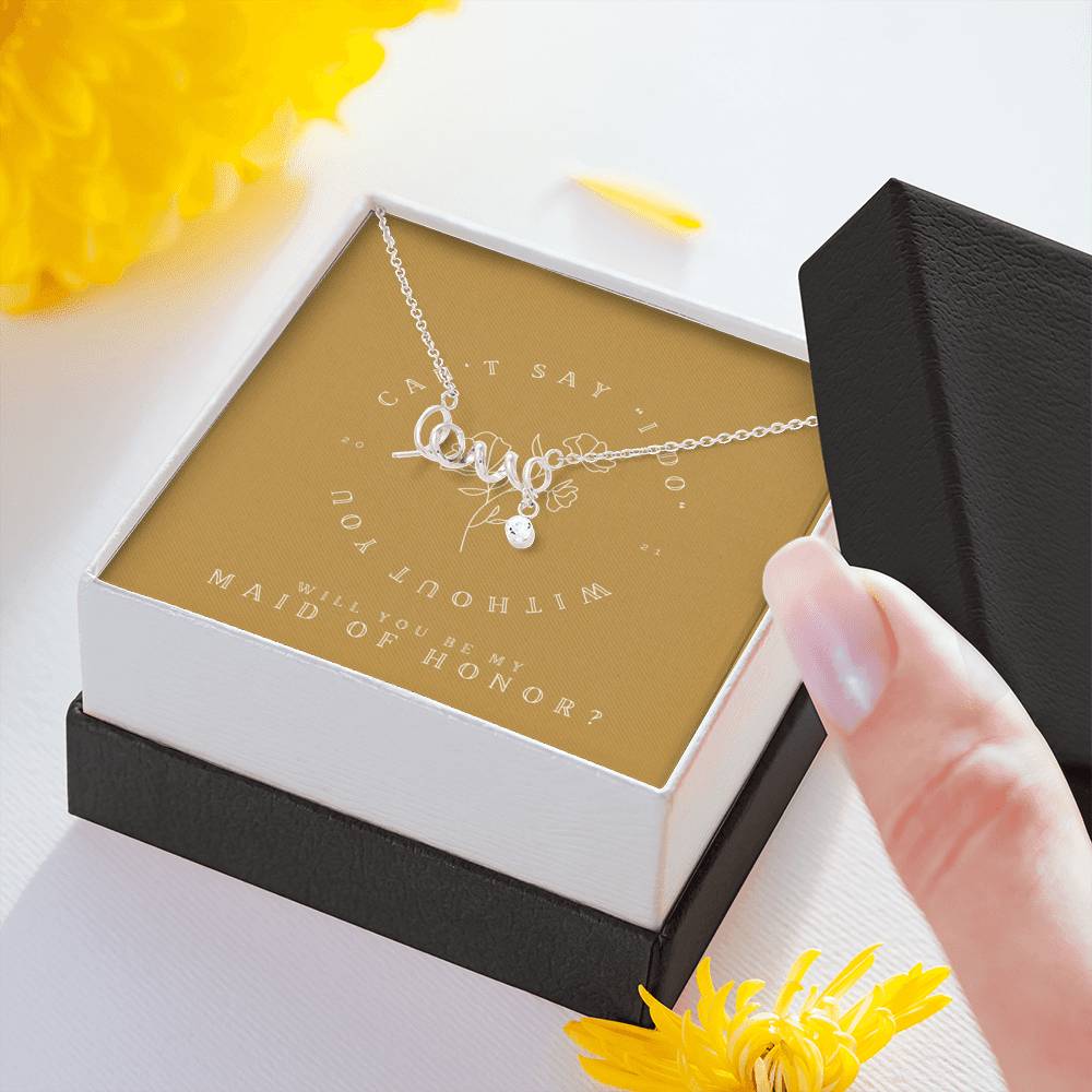 Necklace Gift To My Bridesmaid Maid Of Honor Pendent Gift On Wedding Bridal Shower From Bride Sister Friend With The Message Card