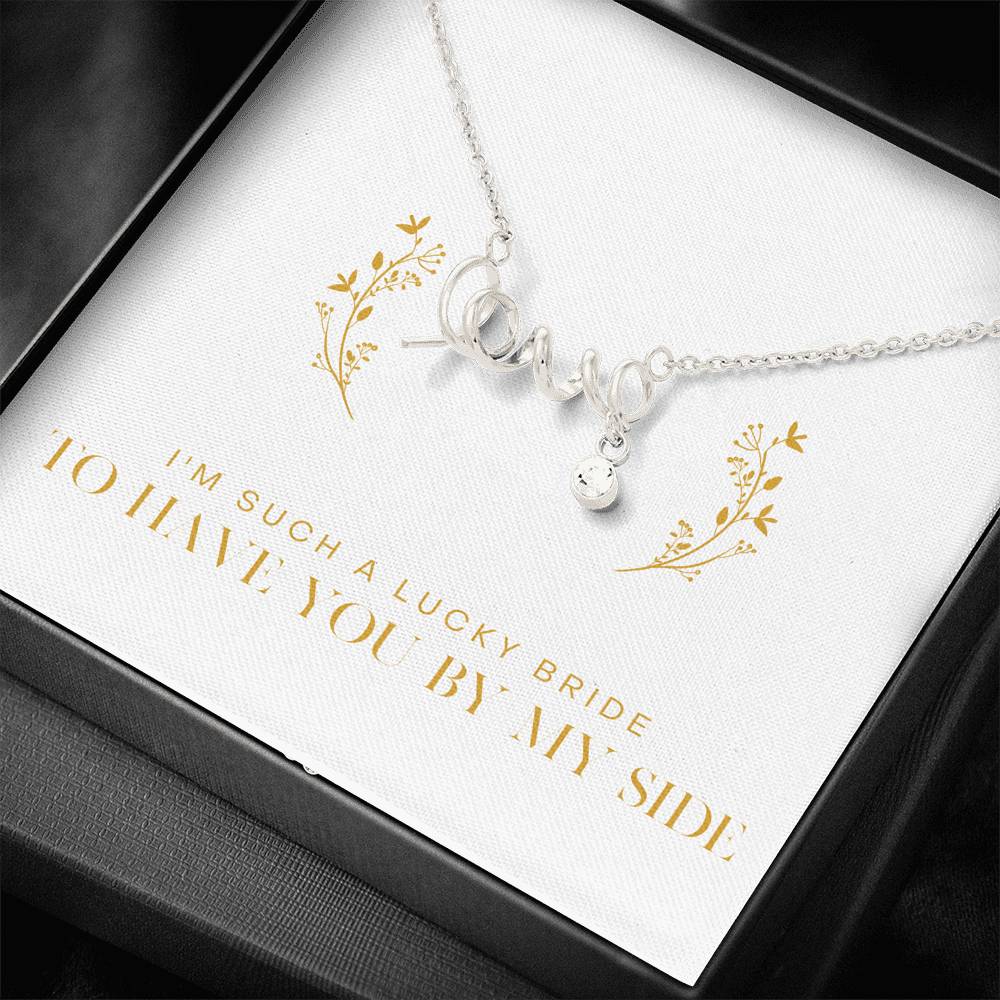 Love Engraved Necklace Gift Love Novelty Heart Pendent To Friends On My Wedding
