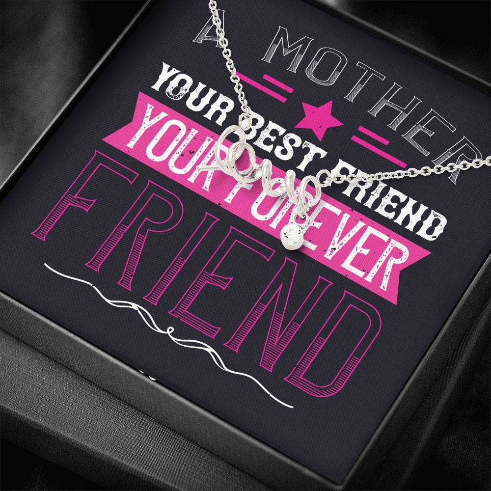 Personalized Gift Mother Necklace for Her Valentines Birthday  Gift Scripted Love Necklace for Women with Message  Card