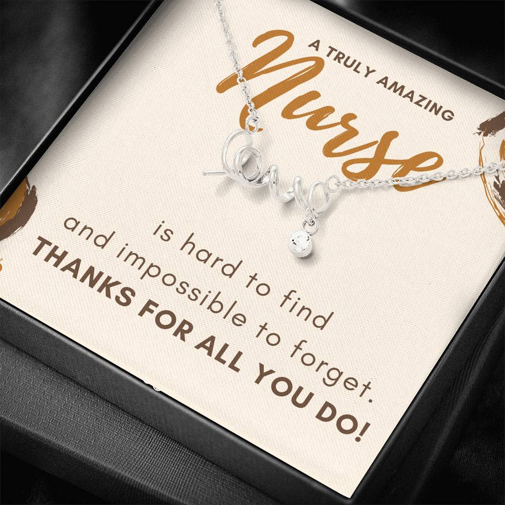 Nurse Graduation Gift Love Engraved Necklace Appreciation Gift For Nurse