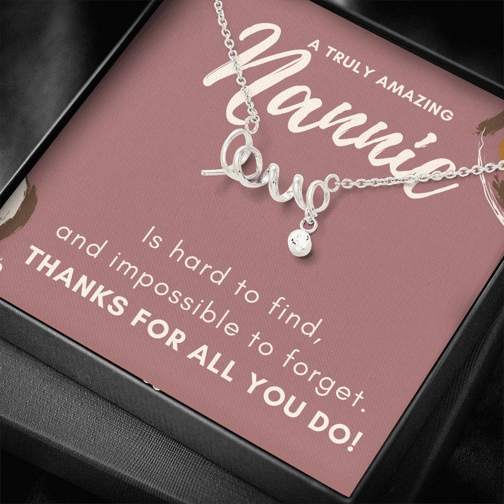 Mother's Day Love Engraved Necklace To My Grandma On Her Birthday Gift