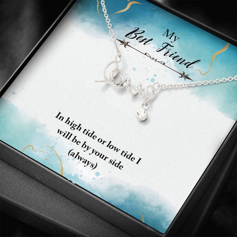 To My Best Friend Sister Cousin Necklace Gift On Birthday Wedding Graduation Forever True Friendship Pendent With The Message Card