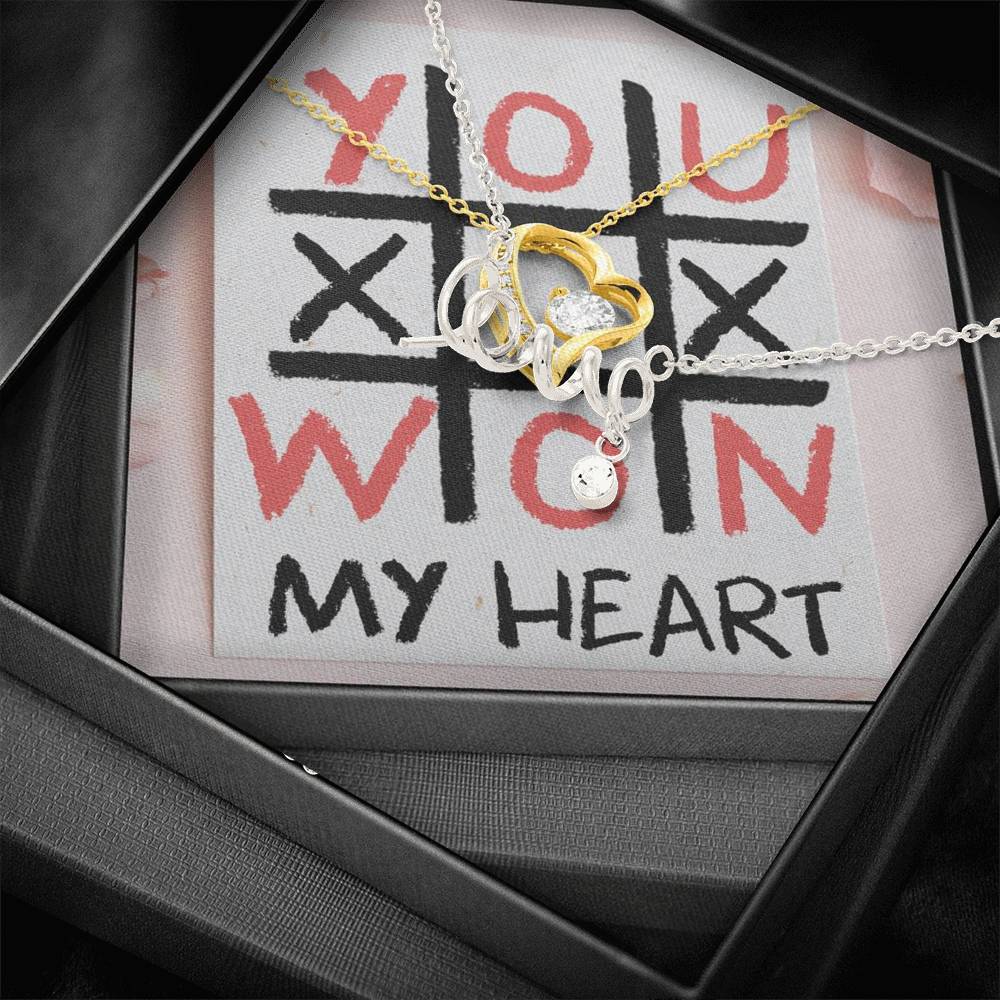 Personalized Wife Girlfriend Necklace  for Her Valentines Birthday Anniversary Gift Scripted Love Necklace for Women with Message  Card