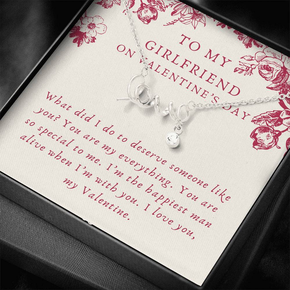 Attractive Solid Crystal Love Scripted NecklaceNecklace Girlfriend Gift Wife Heart Love Day Pendant You Gifts Her Girls I Valentine S 100 My Valentines  Silver Amazing Polished Cool Surgical steel