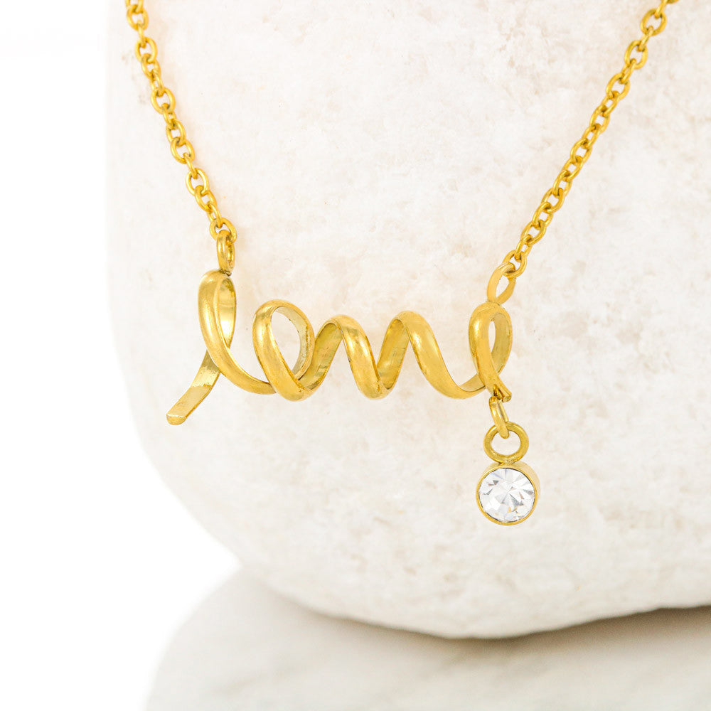 Personalized Gift Sister Necklace for Her Valentines Birthday  Gift Scripted Love Necklace for Women with Message  Card