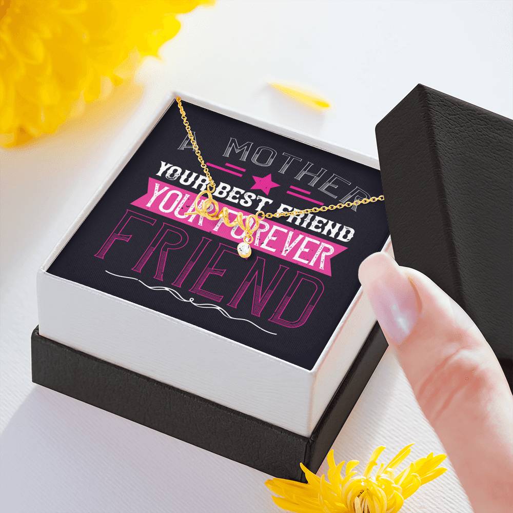 Personalized Gift Mother Necklace for Her Valentines Birthday  Gift Scripted Love Necklace for Women with Message  Card