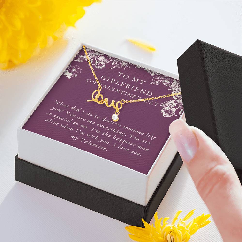 Scripted Love Necklace My Gift For My Girlfriend This Valentines Valentine Gifts For Her Soulmate Love