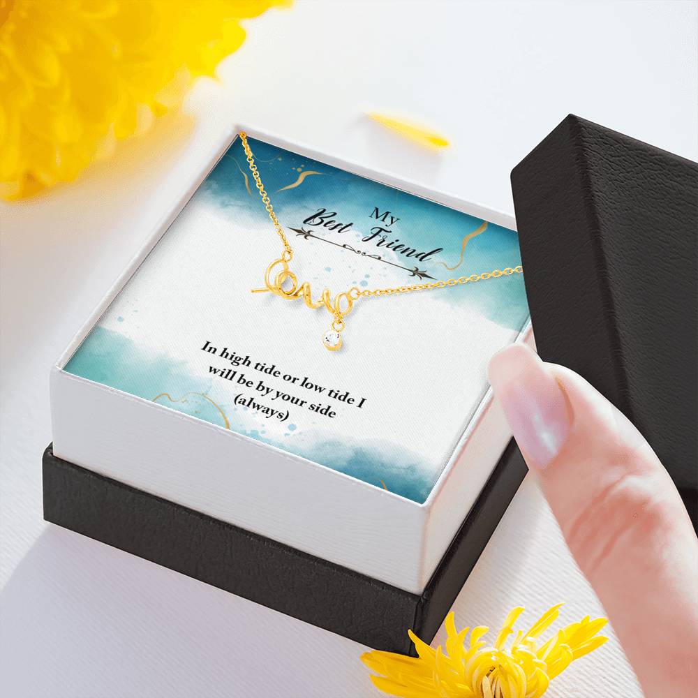 To My Best Friend Sister Cousin Necklace Gift On Birthday Wedding Graduation Forever True Friendship Pendent With The Message Card