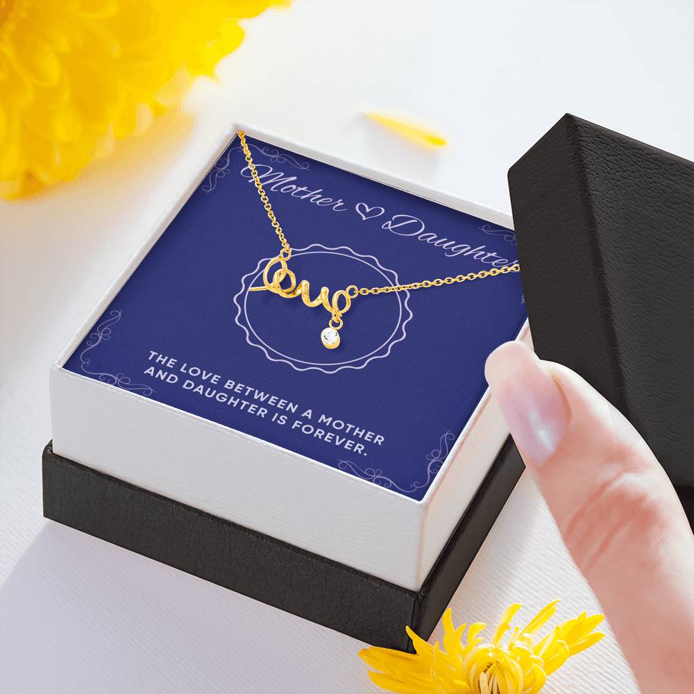 Personalized  Gift For Daughter Custom Necklace Pendant For Her Birthday Valentines Unique Personal Message Card From Mom Women's Fashion Jewelry
