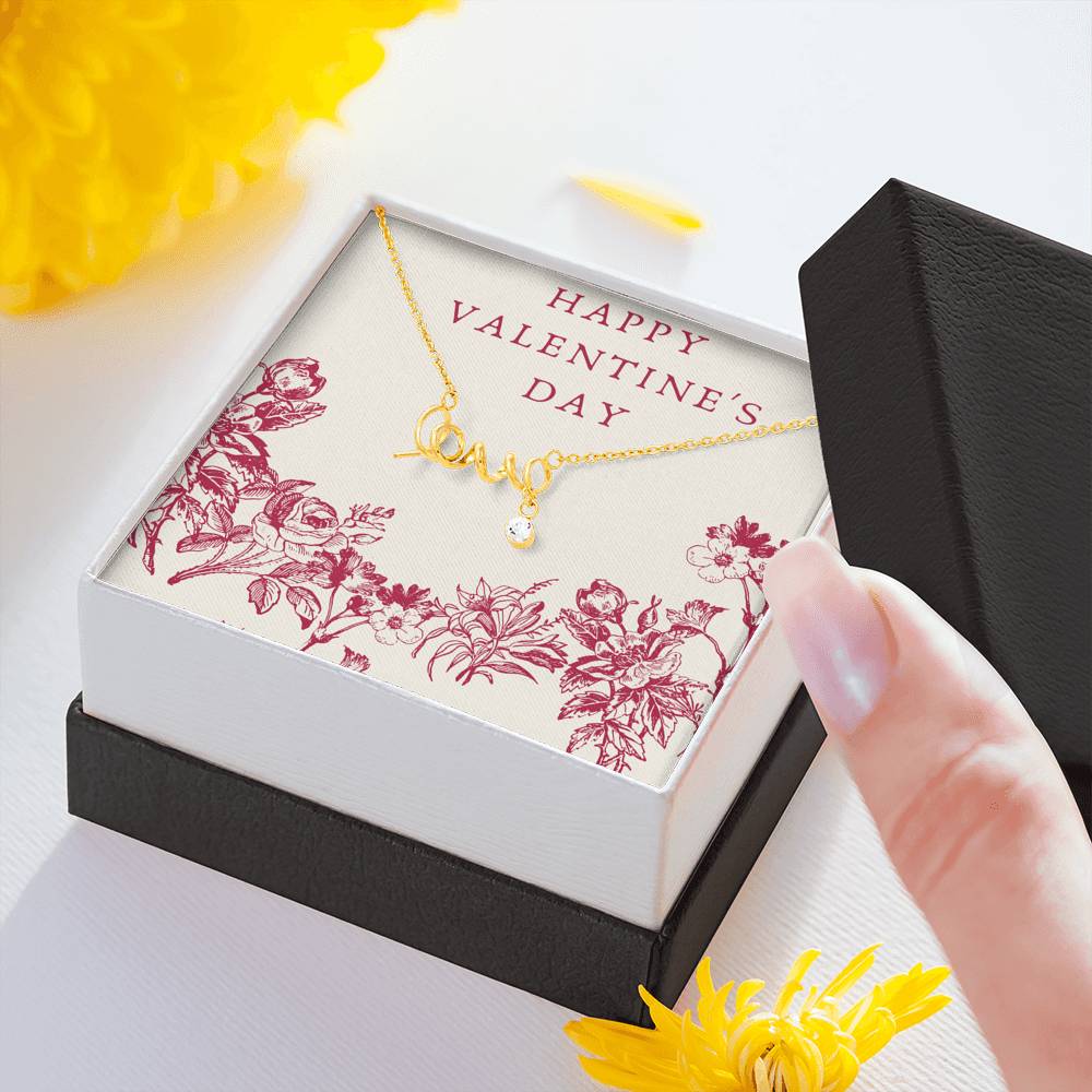 To My Valentine Necklace Gift For Wife Girlfriend Love Scripted Pendent From Husband Boyfriend On Valentine's Day Event