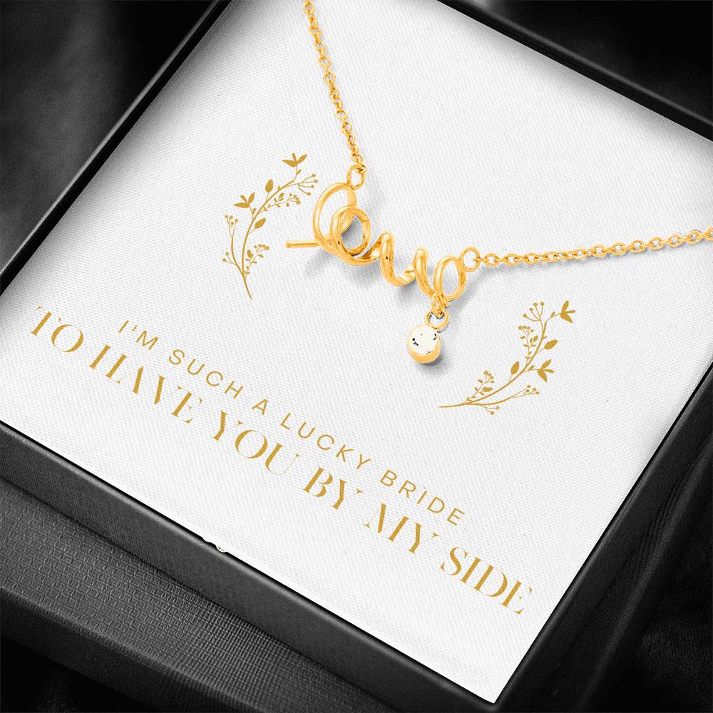 Love Engraved Necklace Gift Love Novelty Heart Pendent To Friends On My Wedding
