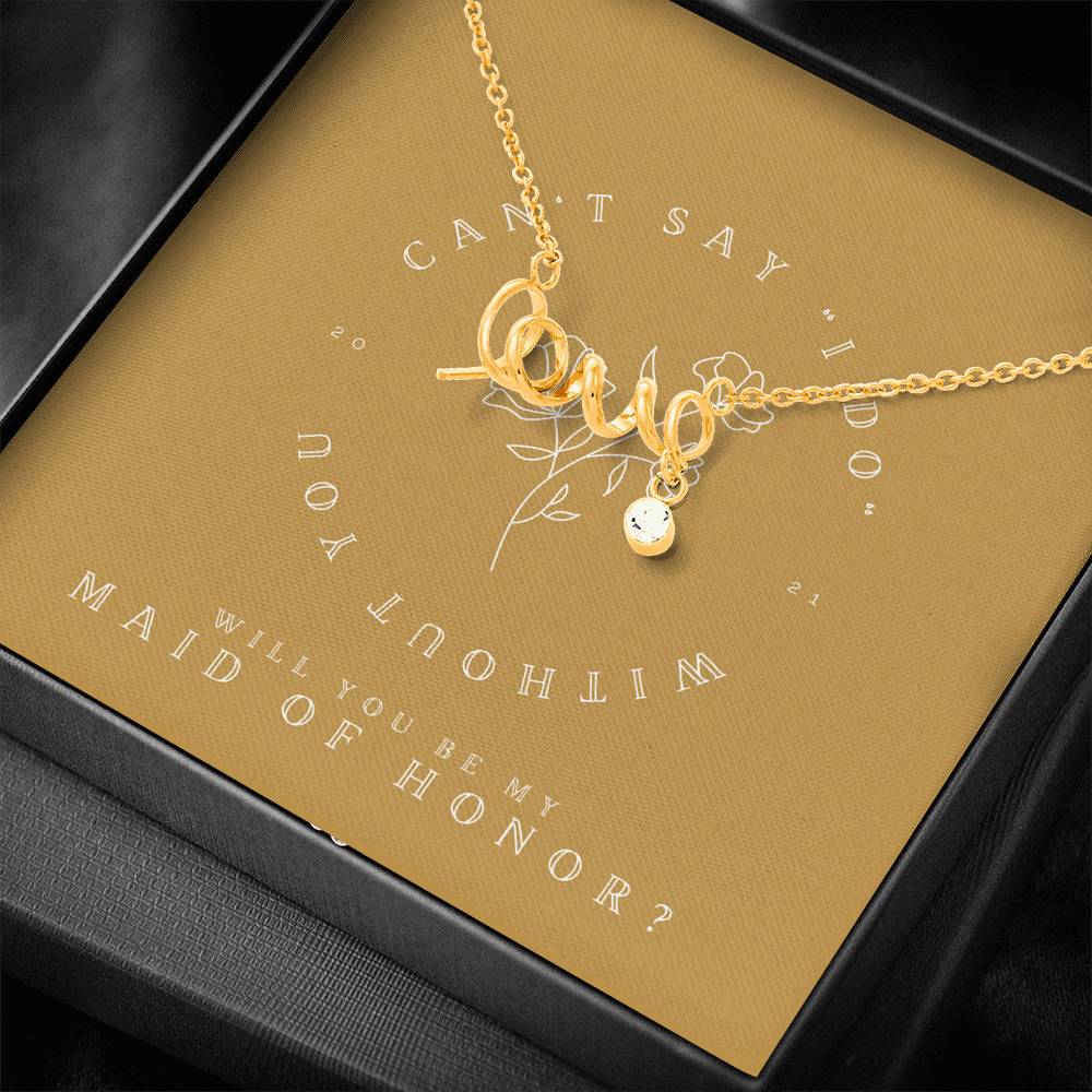 Necklace Gift To My Bridesmaid Maid Of Honor Pendent Gift On Wedding Bridal Shower From Bride Sister Friend With The Message Card