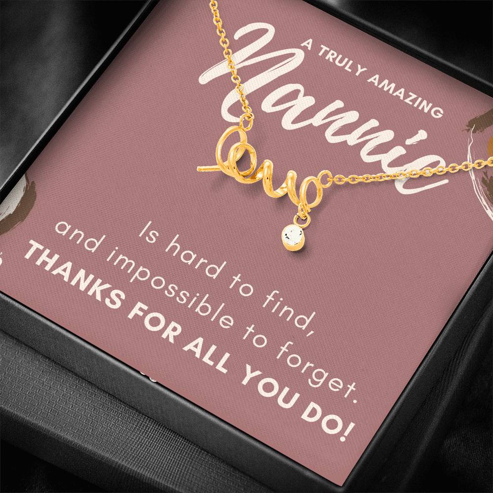 Mother's Day Love Engraved Necklace To My Grandma On Her Birthday Gift