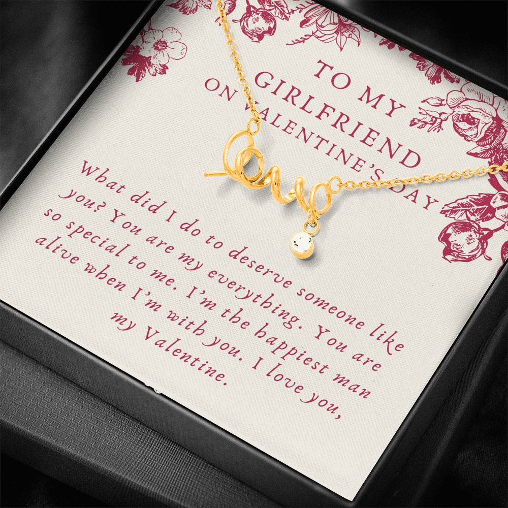 Attractive Solid Crystal Love Scripted NecklaceNecklace Girlfriend Gift Wife Heart Love Day Pendant You Gifts Her Girls I Valentine S 100 My Valentines  Silver Amazing Polished Cool Surgical steel